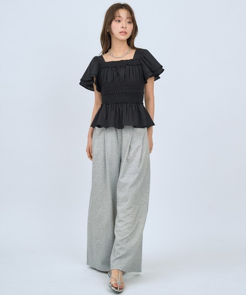 AND COUTURE(アンドクチュール)の「カットツイルポケットタックパンツ(その他パンツ・レディース・ベージュ/ライトグレー/ブラック・FREE)」の16枚目の写真