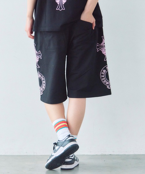 GALLIS ADDICTION(ガリスアディクション)の「GA Color 刺繍&Print Shorts(その他パンツ・メンズ・ホワイト/ブラック系2/ブラック・L/M)」の3枚目の写真