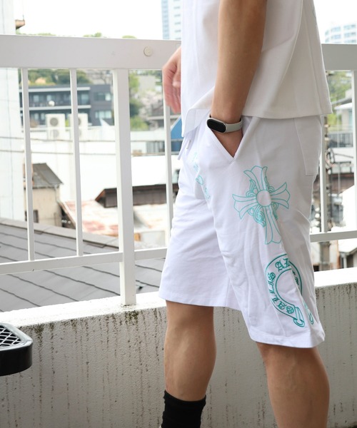 GALLIS ADDICTION(ガリスアディクション)の「GA Color 刺繍&Print Shorts(その他パンツ・メンズ・ホワイト/ブラック系2/ブラック・L/M)」の8枚目の写真