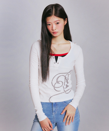 GRAPHIC HOODIE LONG SLEEVE_WHITE