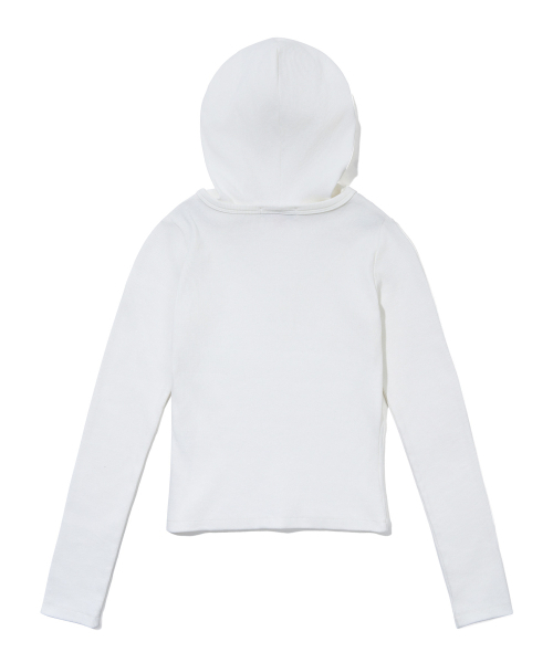 YOUHEE（ユヒ）の「GRAPHIC HOODIE LONG SLEEVE_WHITE（パーカー・レディース・その他・SMALL/MEDIUM）」の3枚目の写真