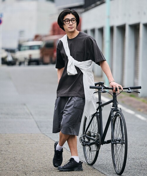FREAK'S STORE(フリークスストア)の「<UVカット・吸水速乾・防シワ加工>Drymix(R)/ドライミックス ワイドシルエット ユーティリティ ショートカーゴパンツ 短パン ハーフパンツ ショートパンツ 限定展開(カーゴパンツ・メンズ・ベージュ/チャコールグレー/ブラック・SMALL/MEDIUM/LARGE)」の15枚目の写真