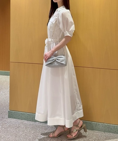 SNIDEL（スナイデル）の「サファリシャツワンピース（ワンピース・レディース・ブルー/ホワイト/ブラウン・0/1）」の21枚目の写真