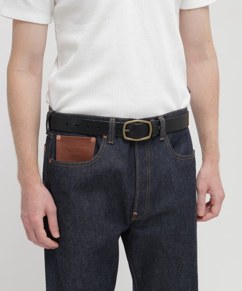 AVIREX(アヴィレックス)の「《直営店限定》COW LEATHER BELT SINGLE PIN / 牛革 シングルピン ベルト / AVIREX /アヴィレックス(ベルト・メンズ・ブラック/ダークブラウン/キャメル・32inch/30inch/36inch/28inch/34inch)」の14枚目の写真