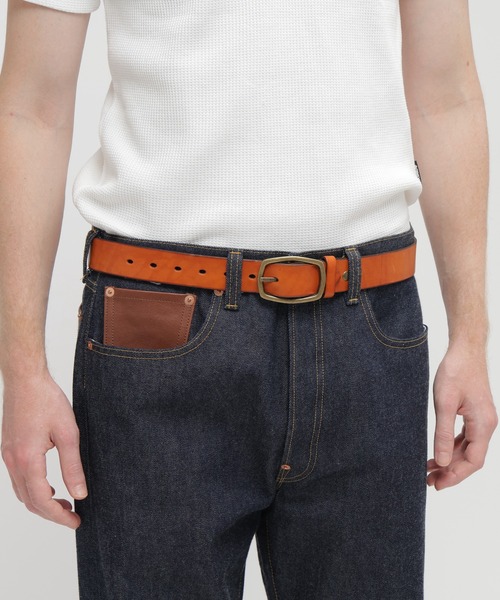 AVIREX(アヴィレックス)の「《直営店限定》COW LEATHER BELT SINGLE PIN / 牛革 シングルピン ベルト / AVIREX /アヴィレックス(ベルト・メンズ・ブラック/ダークブラウン/キャメル・32inch/30inch/36inch/28inch/34inch)」の17枚目の写真