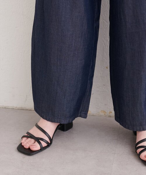 natural couture（ナチュラルクチュール）の「テンセルデニムイージーパンツ（デニムパンツ・レディース・ネイビー/サックスブルー/ブルー・MEDIUM）」の8枚目の写真