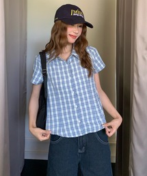 AsRiRe（アスリレイ）の「26ss summer SummerCollection 三色展開 チェック柄半袖シャツ（シャツ/ブラウス）」