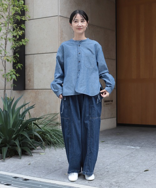 OMNIGOD（オムニゴッド）の「[OMNIGOD womens / オムニゴッド] シャンブレー スタンドカラーシャツ（シャツ/ブラウス・レディース・ワンウォッシュ・3/2）」の18枚目の写真