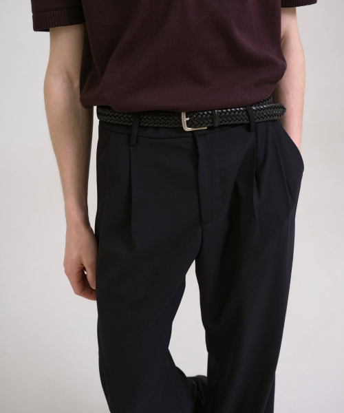 SSIN AND LEE(シンアンドリー)の「ノクターナルワイドプリーツウールスラックスネイビー(スラックス・メンズ・その他・LARGE/MEDIUM)」の7枚目の写真