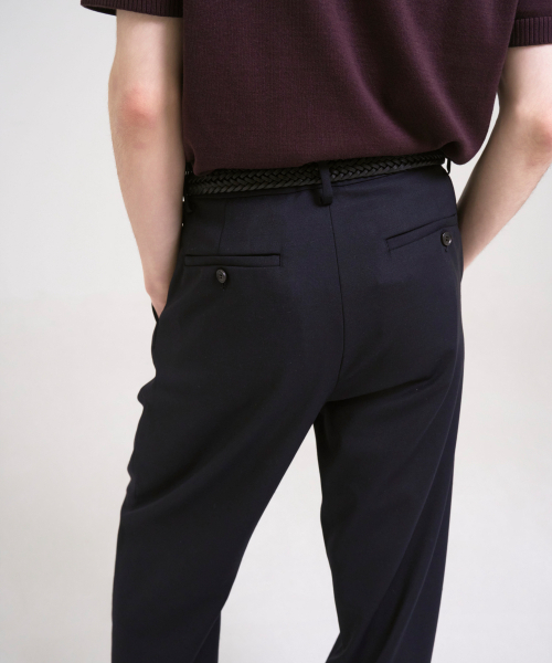 SSIN AND LEE(シンアンドリー)の「ノクターナルワイドプリーツウールスラックスネイビー(スラックス・メンズ・その他・LARGE/MEDIUM)」の8枚目の写真