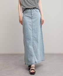 デニムストレッチロングスカート