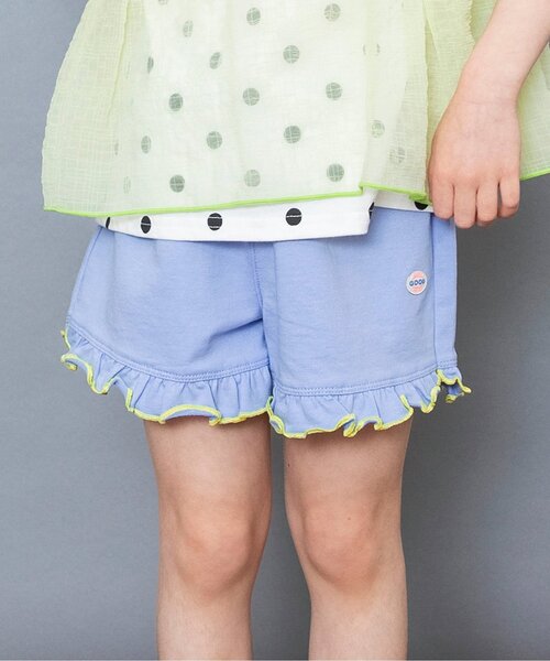 BREEZE(ブリーズ)の「フリルカットソーハーフパンツ(その他パンツ・キッズ・オレンジ/イエロー/ピンク/ブルー/チャコール・90/80/140/130/120/110/100)」の1枚目の写真