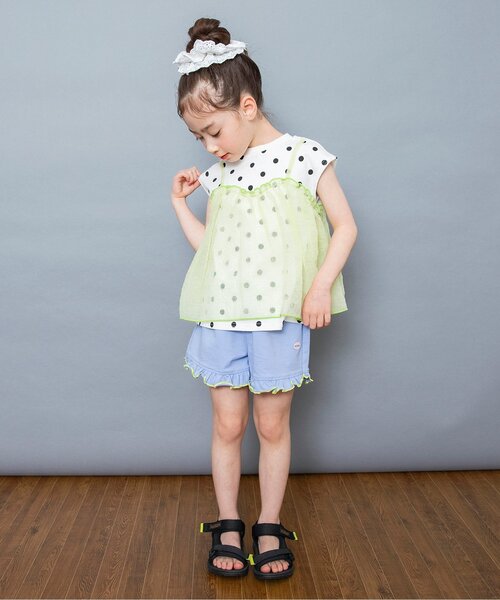 BREEZE(ブリーズ)の「フリルカットソーハーフパンツ(その他パンツ・キッズ・オレンジ/イエロー/ピンク/ブルー/チャコール・90/80/140/130/120/110/100)」の6枚目の写真