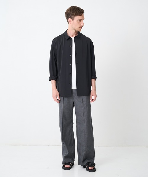 CINOH(チノ)の「【CINOH/チノ】別注SUMMER WOOL RELAX PT(スラックス・メンズ・ダークグレー/ブラック・44/46/48)」の12枚目の写真
