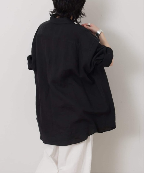 JOURNAL STANDARD LUXE(ジャーナルスタンダード ラックス)の「エアリネン Plainシャツ(シャツ/ブラウス・レディース・バーガンディー/ブラック・FREE)」の9枚目の写真