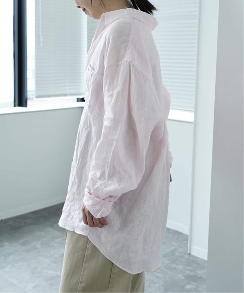 JOURNAL STANDARD LUXE(ジャーナルスタンダード ラックス)の「エアリネン Plainシャツ(シャツ/ブラウス・レディース・バーガンディー/ブラック・FREE)」の12枚目の写真