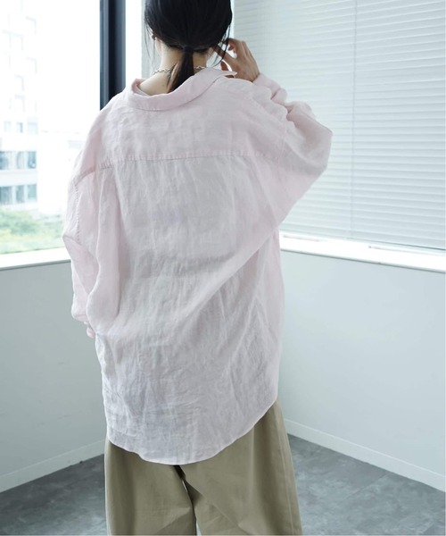 JOURNAL STANDARD LUXE(ジャーナルスタンダード ラックス)の「エアリネン Plainシャツ(シャツ/ブラウス・レディース・バーガンディー/ブラック・FREE)」の14枚目の写真