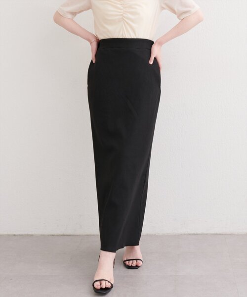 natural couture(ナチュラルクチュール)の「【sherbet line】接触冷感リブカットスカート(スカート・レディース・ブラック/チャコールグレー/アイボリー・LARGE/MEDIUM/SMALL)」の12枚目の写真