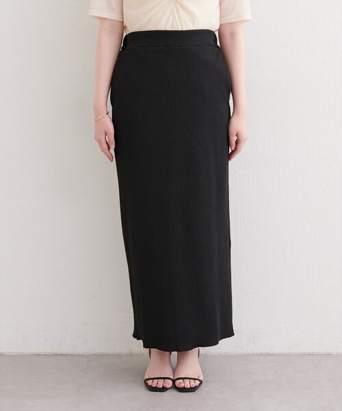 natural couture(ナチュラルクチュール)の「【sherbet line】接触冷感リブカットスカート(スカート・レディース・ブラック/チャコールグレー/アイボリー・LARGE/MEDIUM/SMALL)」の16枚目の写真