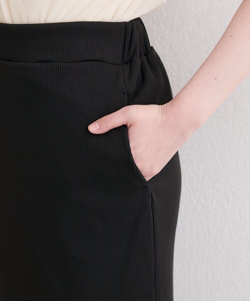 natural couture(ナチュラルクチュール)の「【sherbet line】接触冷感リブカットスカート(スカート・レディース・ブラック/チャコールグレー/アイボリー・LARGE/MEDIUM/SMALL)」の21枚目の写真