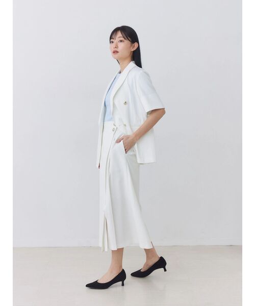 TONAL(トーナル)の「【手洗いOK】【HEAT BARRIER】ハーフスリーブジャケット(テーラードジャケット・レディース・ベージュ/ネイビー/オフホワイト・SMALL/MEDIUM)」の12枚目の写真