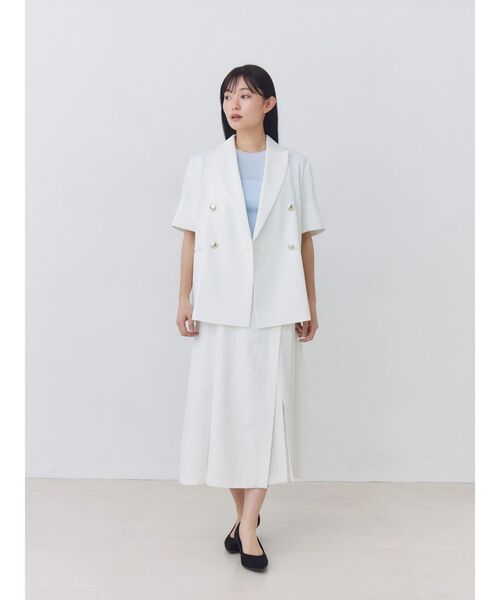 TONAL(トーナル)の「【手洗いOK】【HEAT BARRIER】ハーフスリーブジャケット(テーラードジャケット・レディース・ベージュ/ネイビー/オフホワイト・SMALL/MEDIUM)」の13枚目の写真