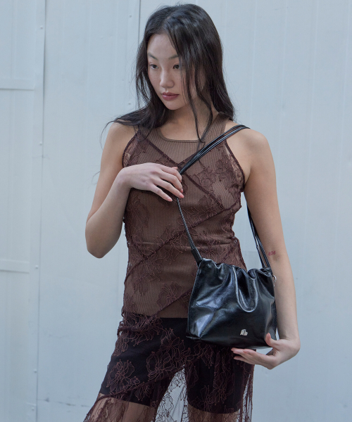 HAVEAWHALE(ハブアホエール)の「crinkle bucket bag (BK)(メッセンジャーバッグ・レディース・その他・FREE)」の4枚目の写真