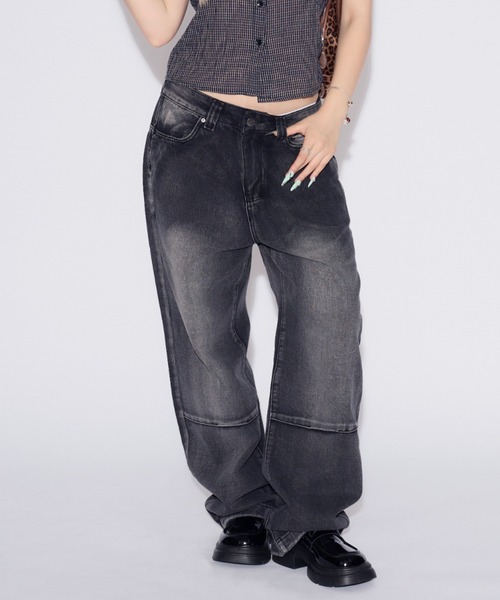 tinkerend(ティンカーエンド)の「Angel Wing Denim / エンジェルウィングデニム(デニムパンツ・レディース・ブラック・2/1)」の3枚目の写真
