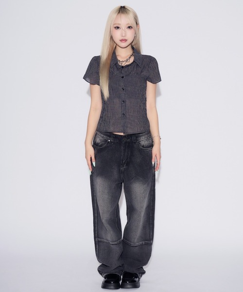 tinkerend(ティンカーエンド)の「Angel Wing Denim / エンジェルウィングデニム(デニムパンツ・レディース・ブラック・2/1)」の7枚目の写真