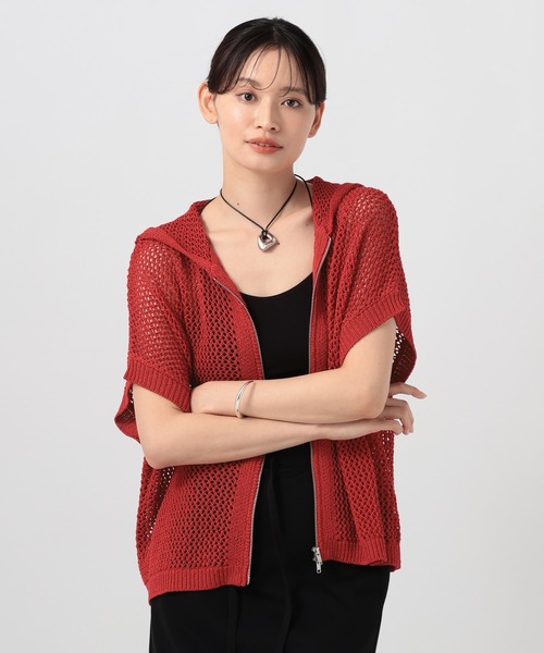 予約商品】パーカー（レッド/赤色系・ジップアップ）ファッション通販