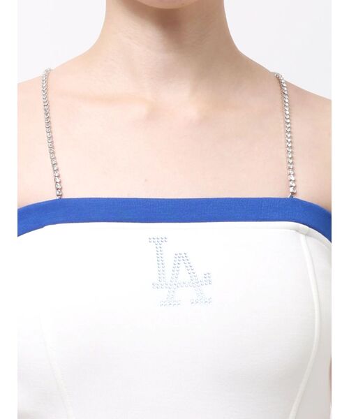 GYDA（ジェイダ）の「GYDA［MLB］bijou logoベアワンピース（ワンピース・レディース・グレー/オフホワイト/ブラック・FREE）」の10枚目の写真