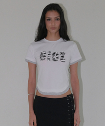 STRIPE LAYERED T-SHIRT [WHITE]