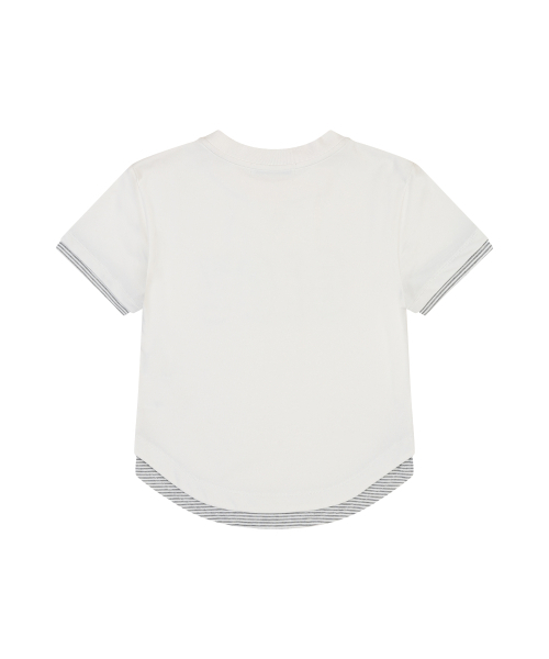 ORDINARY HOLIDAY（オーディナリー ホリデー）の「STRIPE LAYERED T-SHIRT [WHITE]（Tシャツ/カットソー・レディース・その他・FREE）」の4枚目の写真