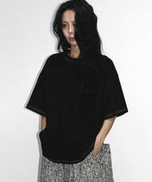 OUTSTITCH BOXY SHORT SLEEVE TEE - Black