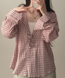 軽やかに羽織れる!ゆったりチェック柄シャツ