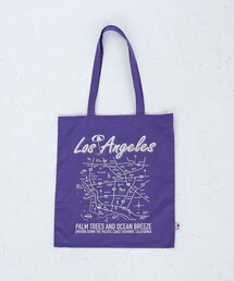 【I LOVE LA（アイラブエルエー）】マップデザインプリントトートバッグ