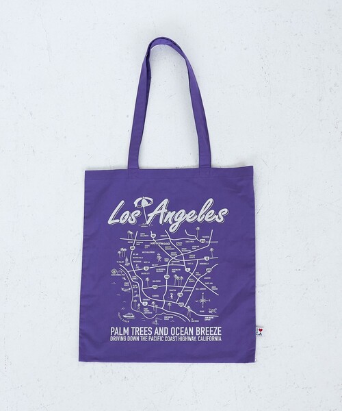 coen(コーエン)の「【I LOVE LA(アイラブエルエー)】マップデザインプリントトートバッグ(トートバッグ・レディース・オレンジ/パープル/コバルトブルー/イエロー・FREE)」の13枚目の写真