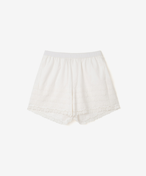 YEARNING（イヤニング）の「LACE TRIM BANDING SHORTS, WHITE（その他パンツ・レディース・その他・FREE）」の5枚目の写真