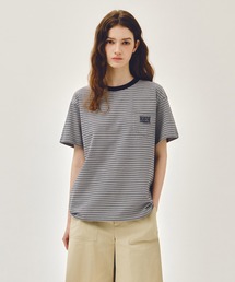 SMALL CLASSIC LOGO STRIPE RINGER TEE