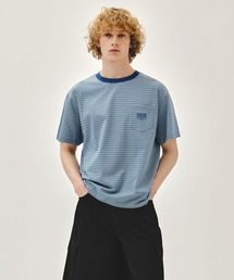 SMALL CLASSIC LOGO STRIPE RINGER TEE