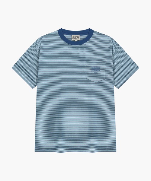 MARITHE + FRANCOIS GIRBAUD(マリテフランソワジルボー)の「SMALL CLASSIC LOGO STRIPE RINGER TEE(Tシャツ/カットソー・レディース・ブルー/ライトグリーン/Navy・MEDIUM/SMALL)」の17枚目の写真