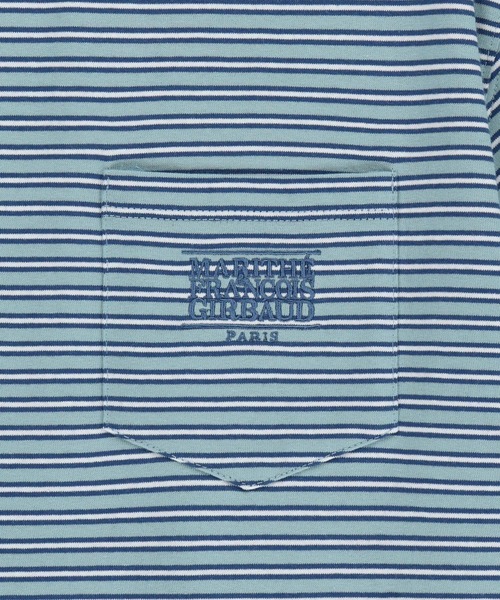 MARITHE + FRANCOIS GIRBAUD(マリテフランソワジルボー)の「SMALL CLASSIC LOGO STRIPE RINGER TEE(Tシャツ/カットソー・レディース・ブルー/ライトグリーン/Navy・MEDIUM/SMALL)」の20枚目の写真