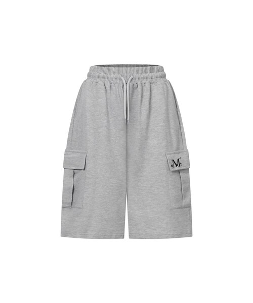 MUCENT（ムセント）の「ベンフサイドポケットバンディングバミューダパンツ 男女共用 (3カラー)（スウェットパンツ・レディース・ブラック/ライトグレー/ホワイト・FREE）」の3枚目の写真
