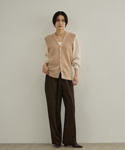 SALON adam et rope'(サロン アダム エ ロペ)の「【W S(ドゥーブル)】ソフトレザーヒールショートブーツ(ブーツ・レディース・ブラック/ダークブラウン・37.5/37/36.5/36)」の16枚目の写真