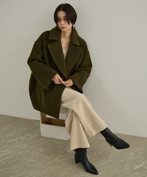 SALON adam et rope'(サロン アダム エ ロペ)の「【W S(ドゥーブル)】ソフトレザーヒールショートブーツ(ブーツ・レディース・ブラック/ダークブラウン・37.5/37/36.5/36)」の17枚目の写真