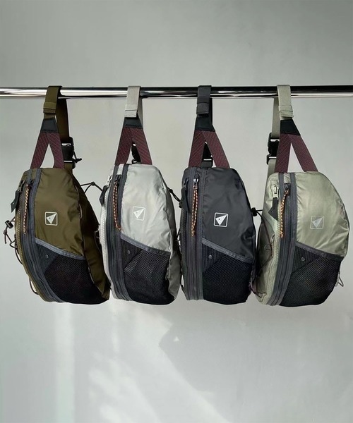 WESTBOY（ウエストボーイ）の「Y2K ユニセックス メッシュ×ドローコード ボディバッグ WO26W2BG14（ショルダーバッグ・メンズ・グレー/ブラック・FREE）」の6枚目の写真