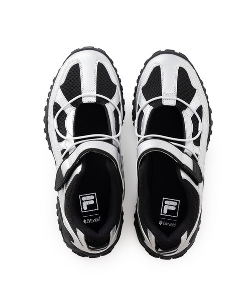 FILA(フィラ)の「FILA ECHAPPE VC v2 / フィラエシャッペブイシーブイ2(スニーカー・レディース・ブラック×シルバー・23.0cm/23.5cm/24.0cm/24.5cm/25.0cm/25.5cm/26.0cm)」の2枚目の写真