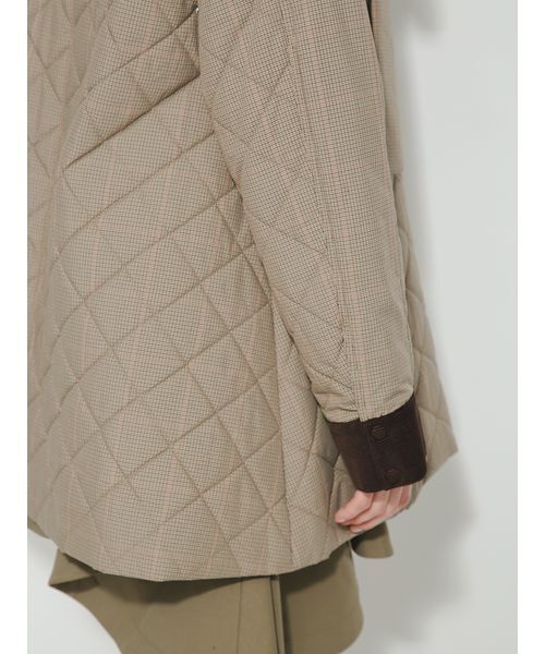 FURFUR(ファーファー)の「【限定カラー】パデッドボウタイキルティングブルゾン(ブルゾン・レディース・チャコールグレー/サックスブルー/チェック・F)」の17枚目の写真