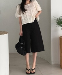 Aラインキュロットバミューダパンツ