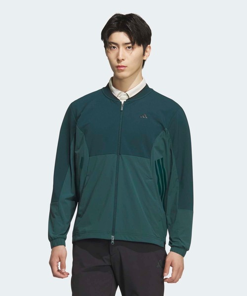adidas(アディダス)の「防風フルジップジャケット【adidas Golf/アディダスゴルフ】(ブルゾン・メンズ・グリーン・XX-LARGE/SMALL/X-LARGE/LARGE/MEDIUM)」の1枚目の写真